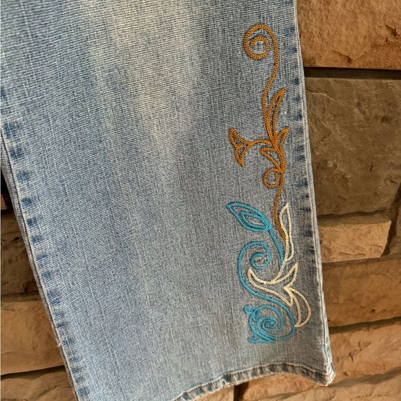 Hippie/Bohemian low rise bell bottom jeans - Picture 4 of 6